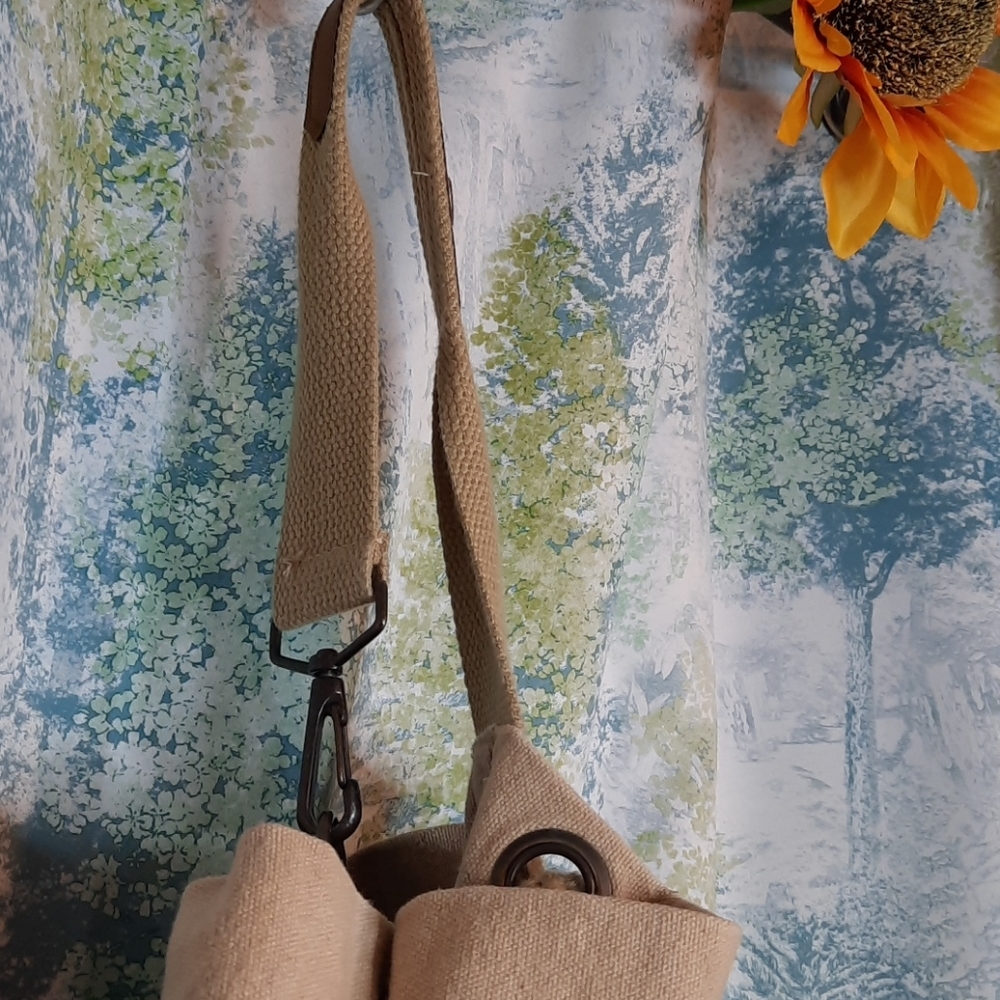 Express Tan Boho Backpack Drawstring Bucket Bag - image 5